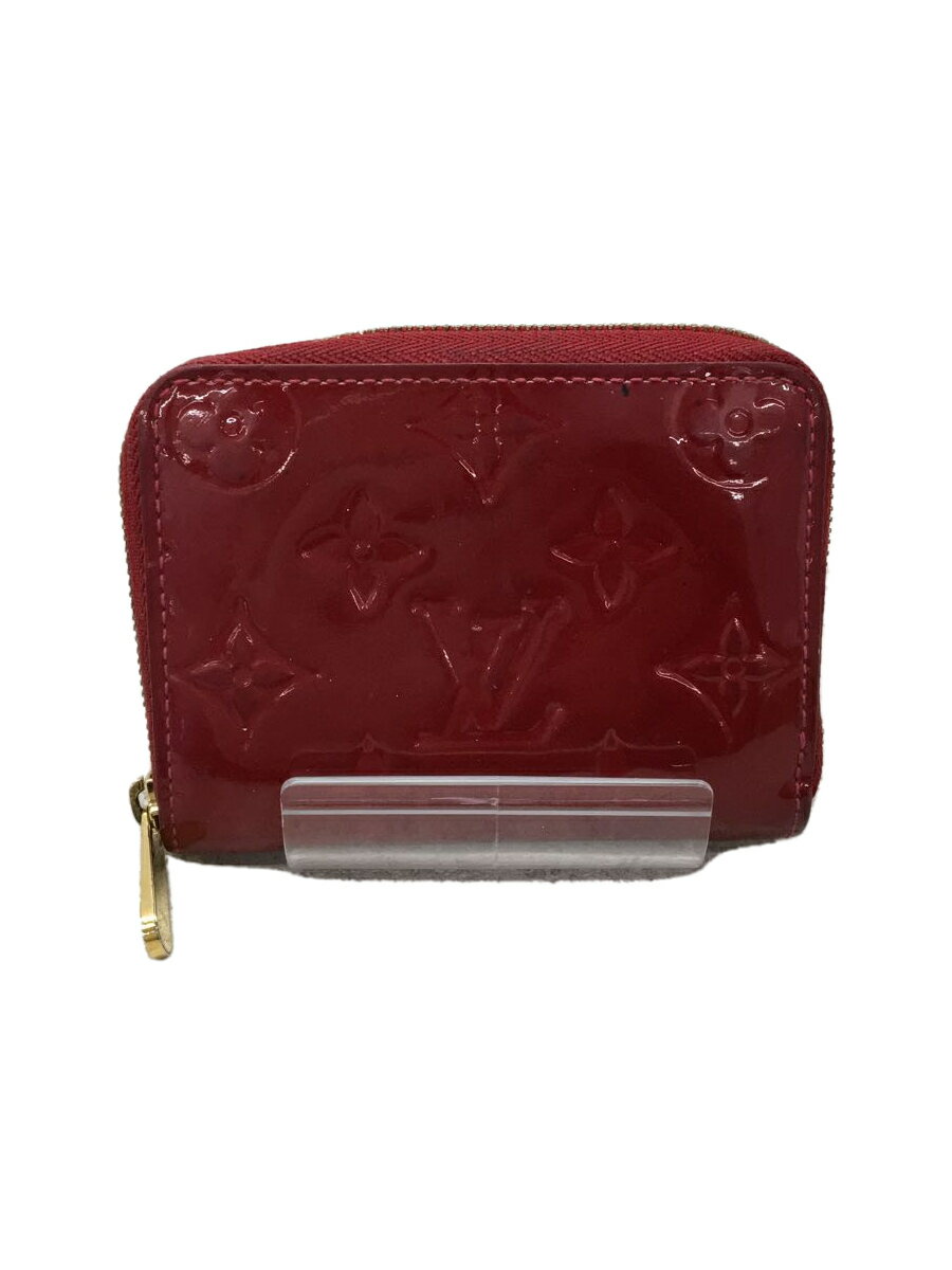 【中古】LOUIS VUITTON◆ジッピー・コインパース_モノグラム・ヴェルニ_RED/エナメル/RED/総柄/レディース【服飾雑貨他】