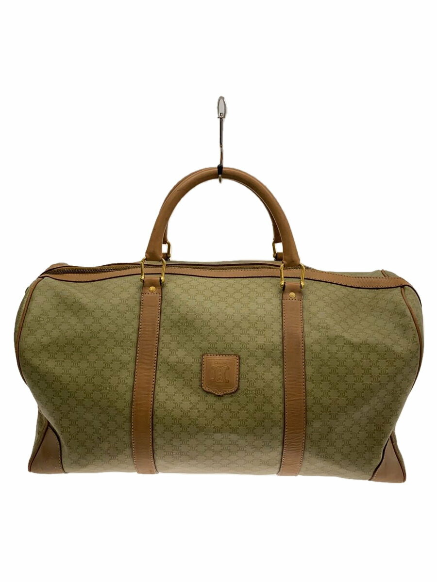 【中古】CELINE◆ボストンバッグ/レザー/GRN/総柄【バッグ】