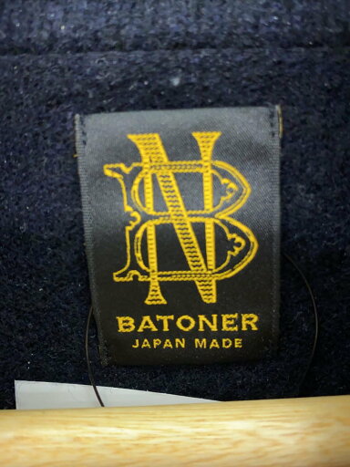 【中古】BATONER◆ニット・セーター(厚手)/3/ウール/BLK/無地/BN-22FM-041【メンズウェア】