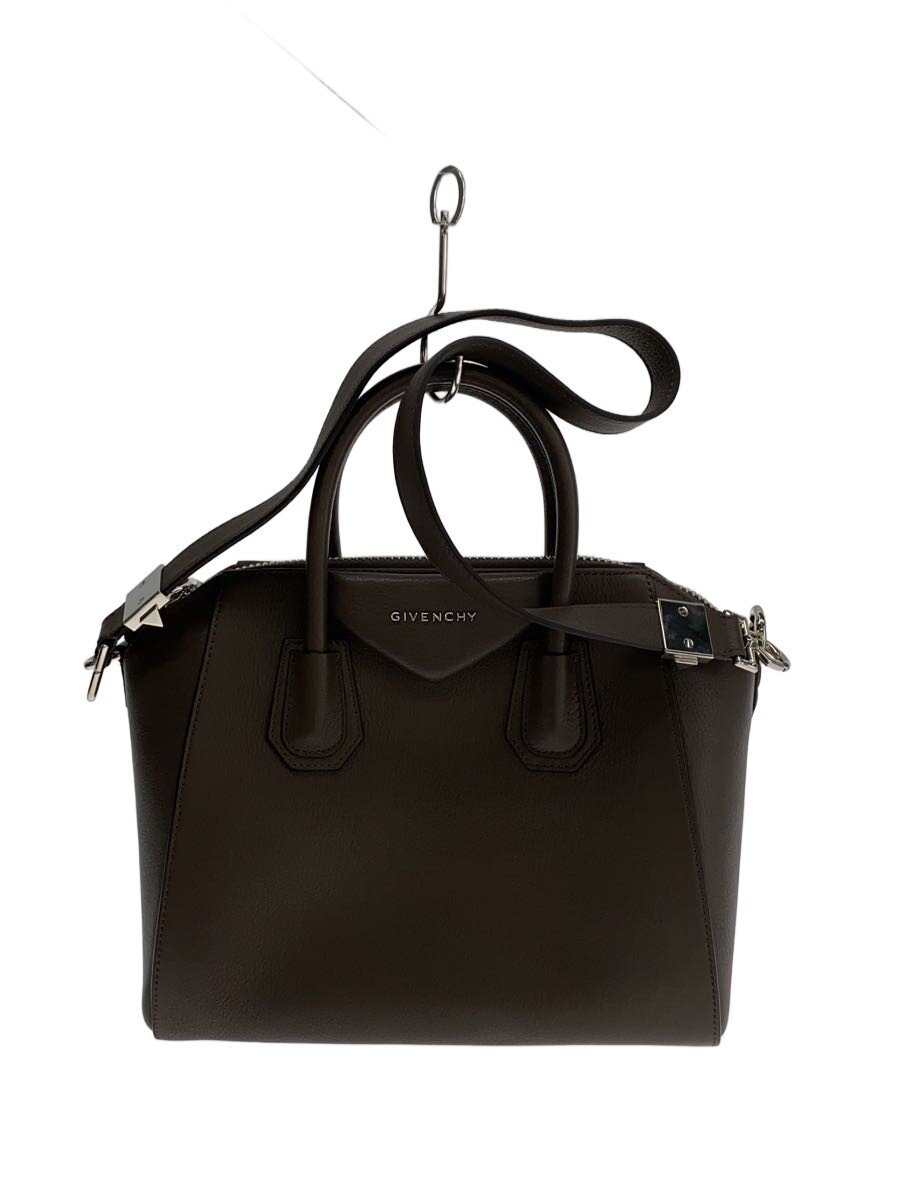 【中古】GIVENCHY◆ANTIGONA BAG HEATHER GREY/レザー/BRW/無地/BB05117012 022【バッグ】