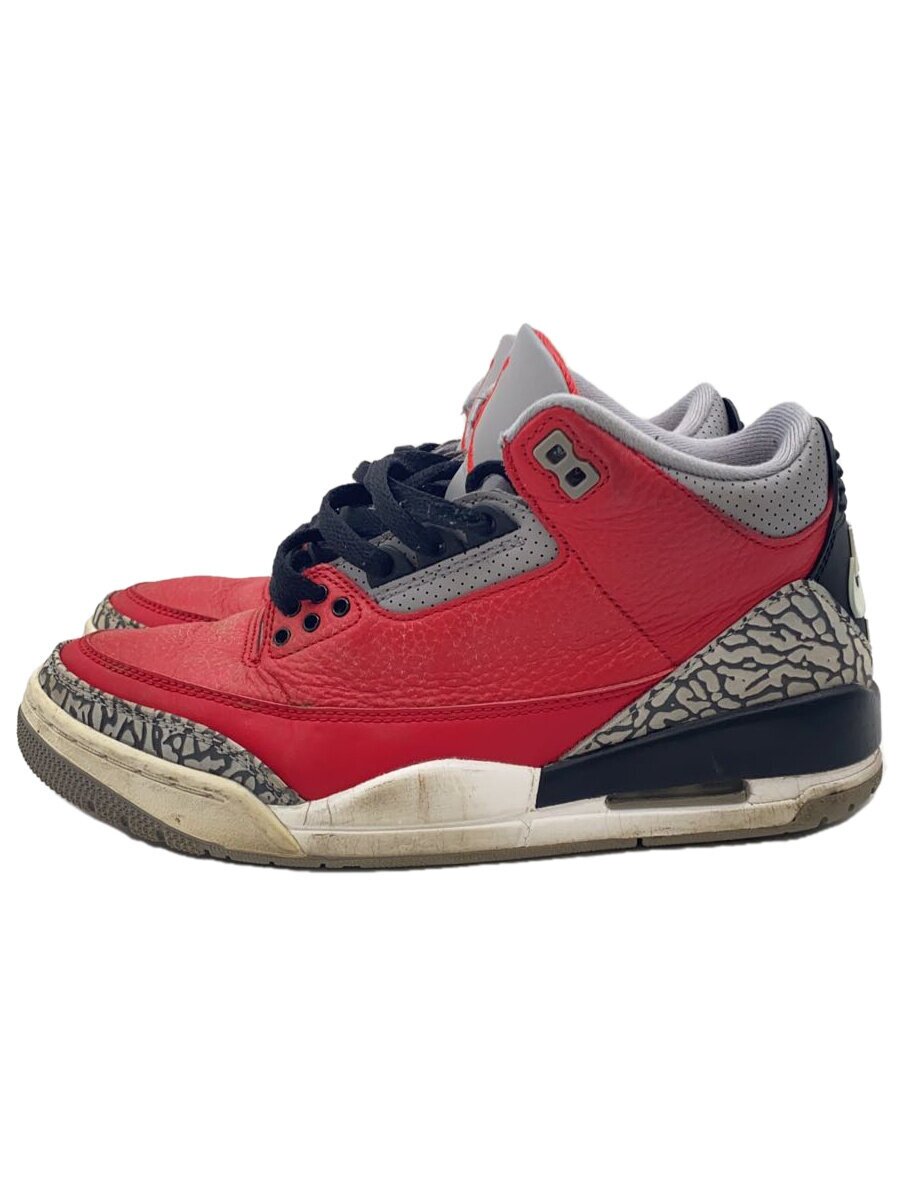 NIKE◆AIR JORDAN 3 RETRO SE/エアジョーダン 3 レトロ/レッド/CK5692-600/25cm/R