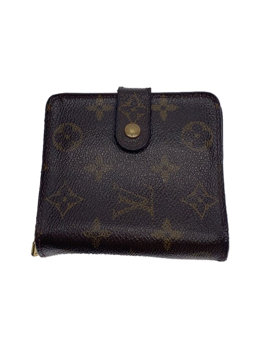 1円 LOUIS VUITTON ルイヴィトン M61667 モノグラム コンパクトジップ