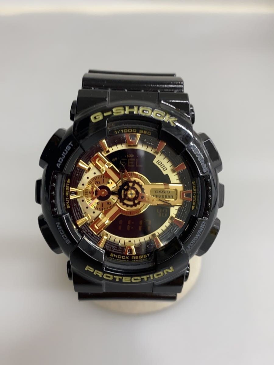 【中古】CASIO◆クォーツ腕時計・G-SHOCK/デジアナ/ラバー/BLK/BLK【服飾雑貨他】