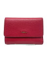 【中古】FURLA◆2つ折り財布/--/RED/無