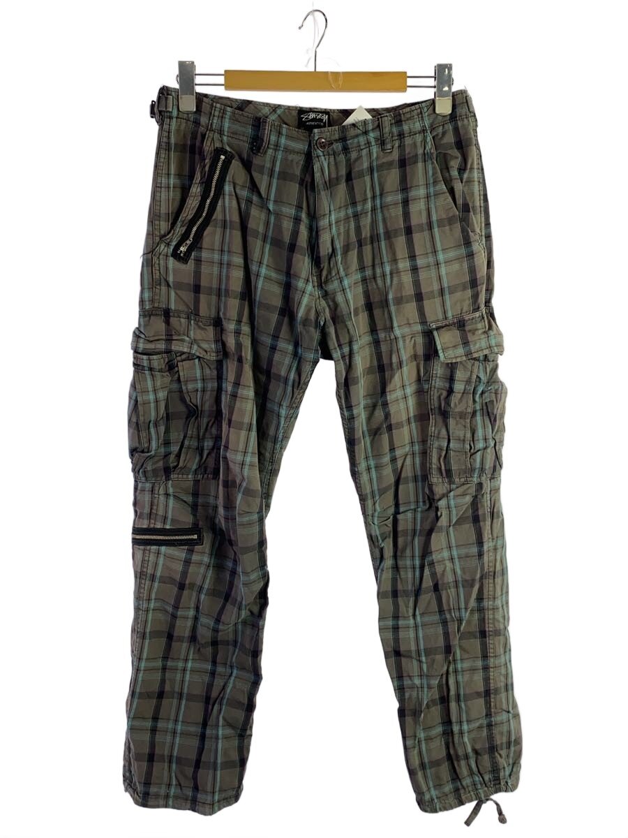 【中古】STUSSY◆カーゴパンツ/32/00s/OLD STUSSY/裾破れ有【メンズウェア】