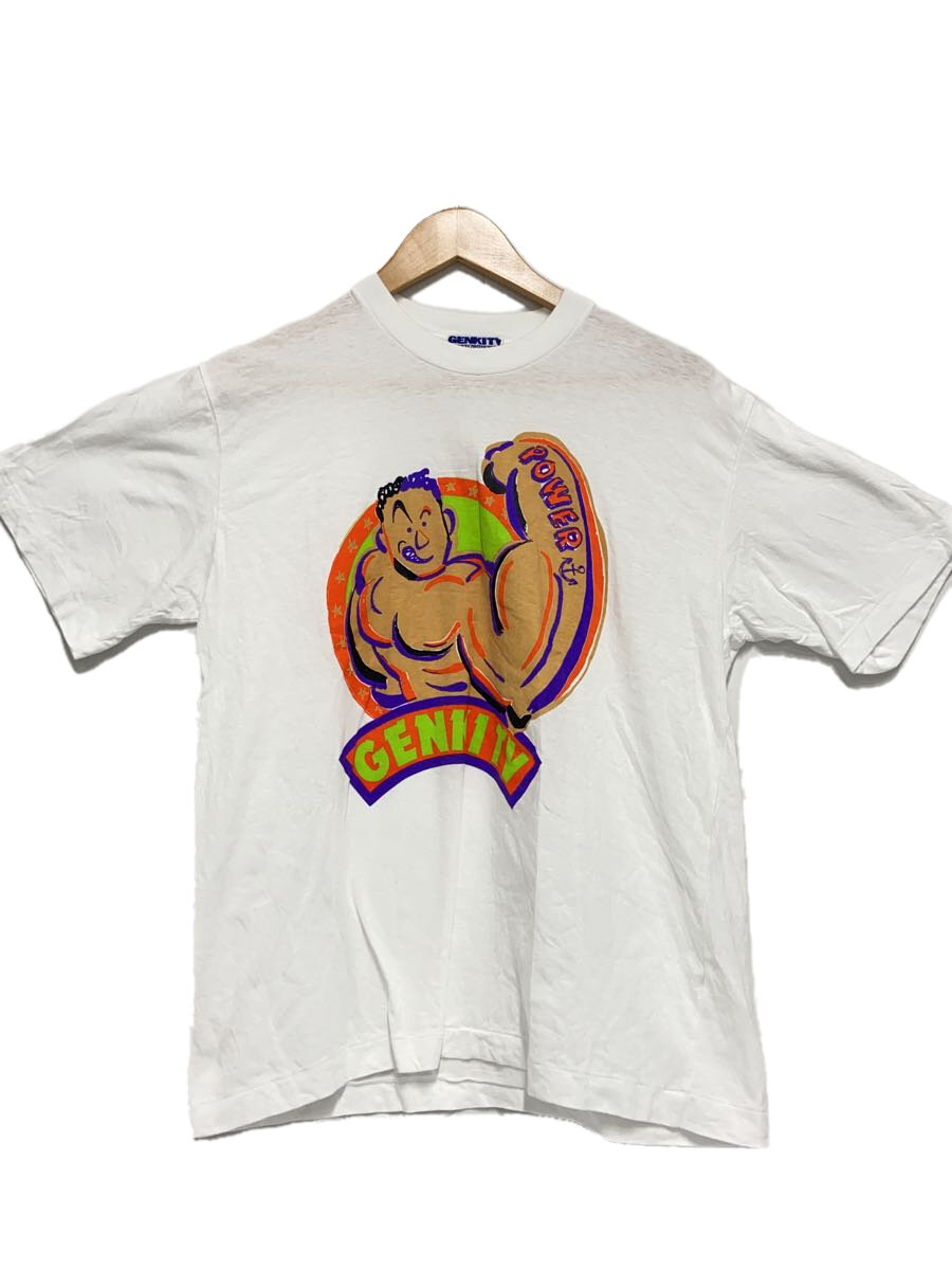 楽天2nd STREET 楽天市場店【中古】90s/GENKI TV/ビートタケシ/元気が出るテレビ/Tシャツ/M/コットン/WHT/プリント//【メンズウェア】