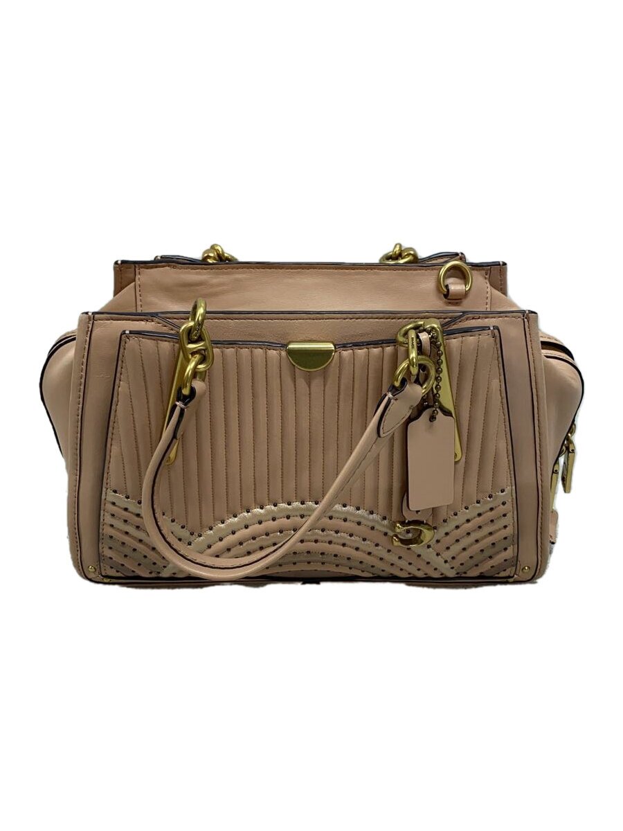 COACH - 【中古】COACH◆ハンドバッグ_オールレザー/レザー/PNK【バッグ】