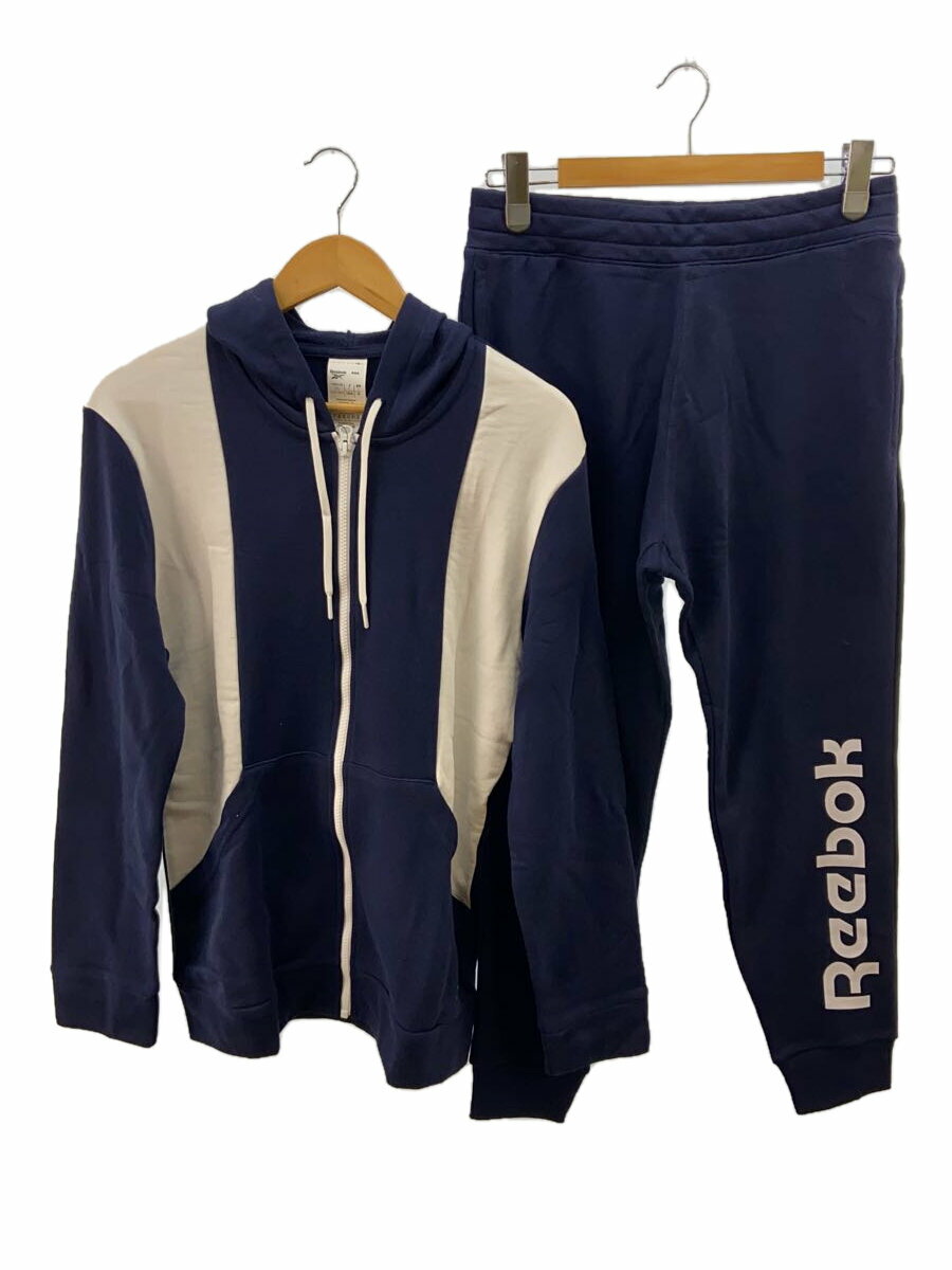 【中古】Reebok◆セットアップ/L/ネイビー/FU3204/ジップパーカー/スウェットパンツ【メンズウェア】