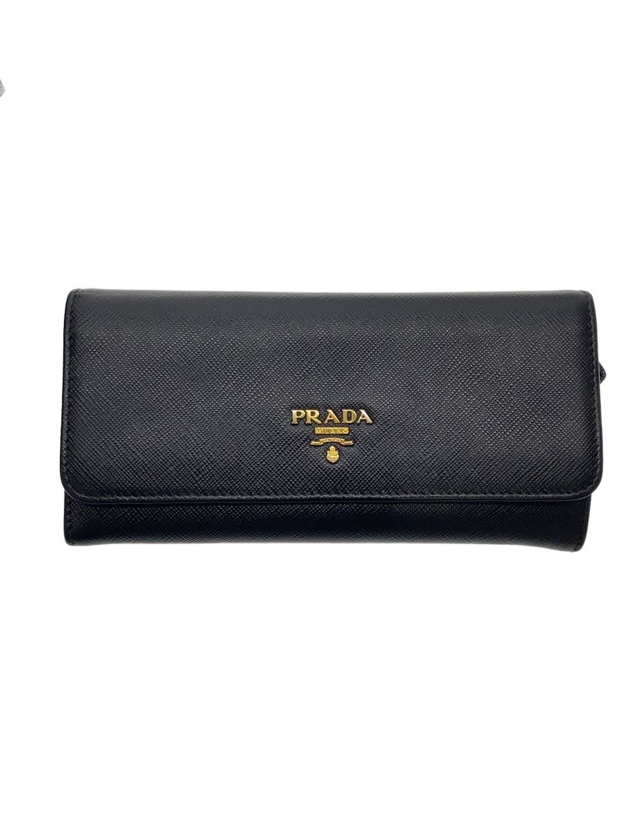 【中古】PRADA◆長財布/--/BLK/レディース【服飾雑貨他】