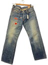 【中古】EVISU◆ボトム/28/コットン/IDG/無地【メンズウェア】