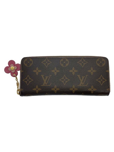 【中古】LOUIS VUITTON◆ポルト・フォイユ・クレマンス_モノグラム・キャンバス_フラワーチャーム_BRW_ホットピンク/PVC/BRW/【服飾雑貨他】 【中古】LOUIS VUITTON◆ポルト・フォイユ・クレマンス_モノグラム・キャンバス_フラワーチャーム_BRW_ホットピンク/PVC/BRW/【服飾雑貨他】