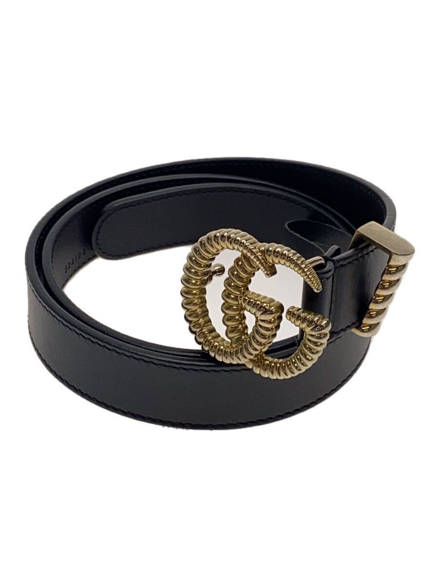 【中古】GUCCI◆ベルト/レザー/BLK/無地/レディース/524103・AP00G・70・28・214351【服飾雑貨他】
