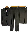 【中古】BOSS◆1Bテーラードジャケット/パンツ/スカートセット/38/ウール/GRY【レディースウェア】