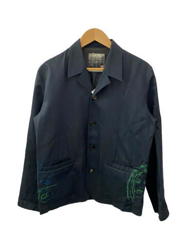 【中古】UNDERCOVER◆2001AW/D.A.V.F期/テーラードジャケット/L/トリアセテート/NVY【メンズウェア】 【中古】UNDERCOVER◆2001AW/D.A.V.F期/テーラードジャケット/L/トリアセテート/NVY【メンズウェア】