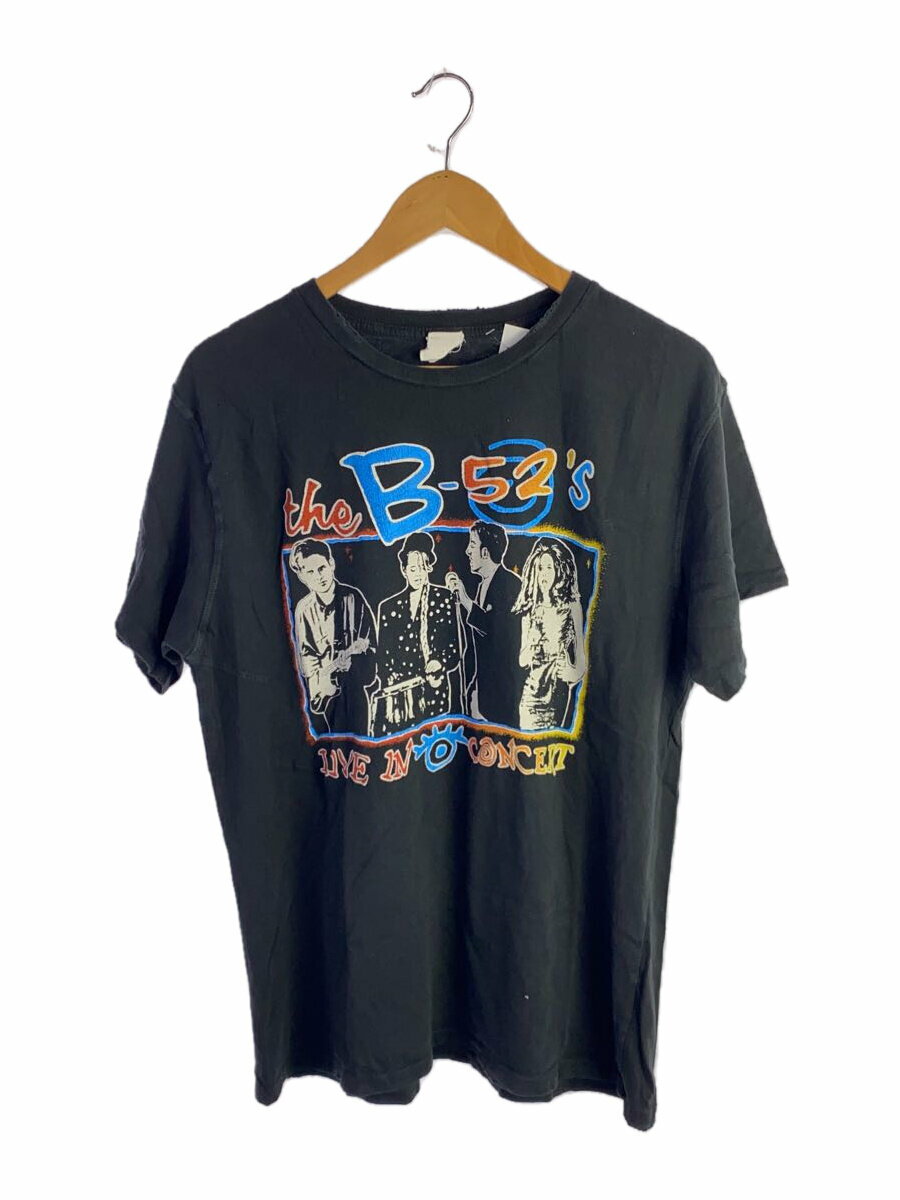 【中古】MADEWORN◆The B-52s/ヴィンテージ加工/Tシャツ/M/コットン/BLK//【メンズウェア】
