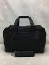 【中古】dunhill◆ボストンバッグ/キャンバス/BLK/無地【バッグ】