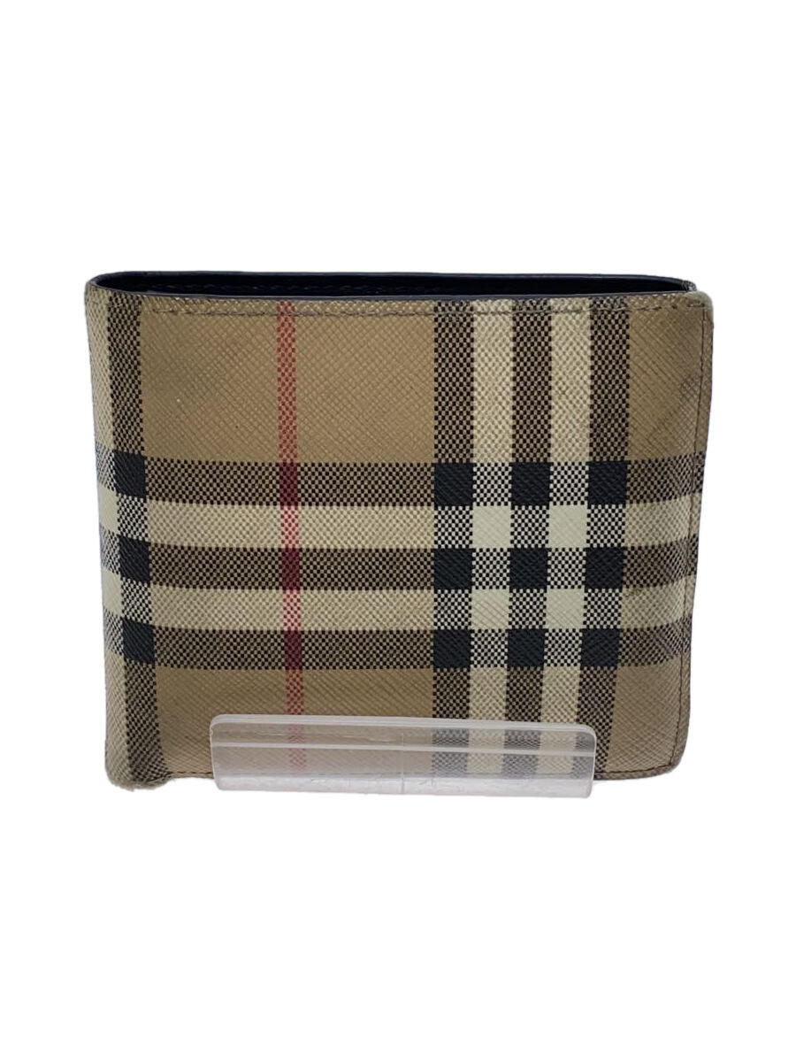 【中古】BURBERRY◆2つ折り財布/--/チェック/メンズ【服飾雑貨他】