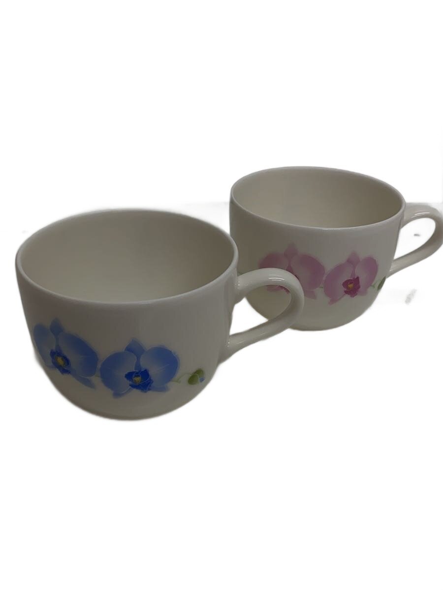 【中古】香蘭社◆洋食器その他/2点セット/WHT/胡蝶蘭/ペアマグカップ【キッチン用品】