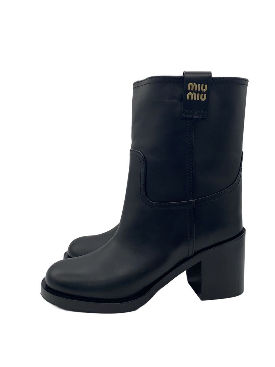 【中古】MIU MIU◆ロゴ/チャンキーヒ�