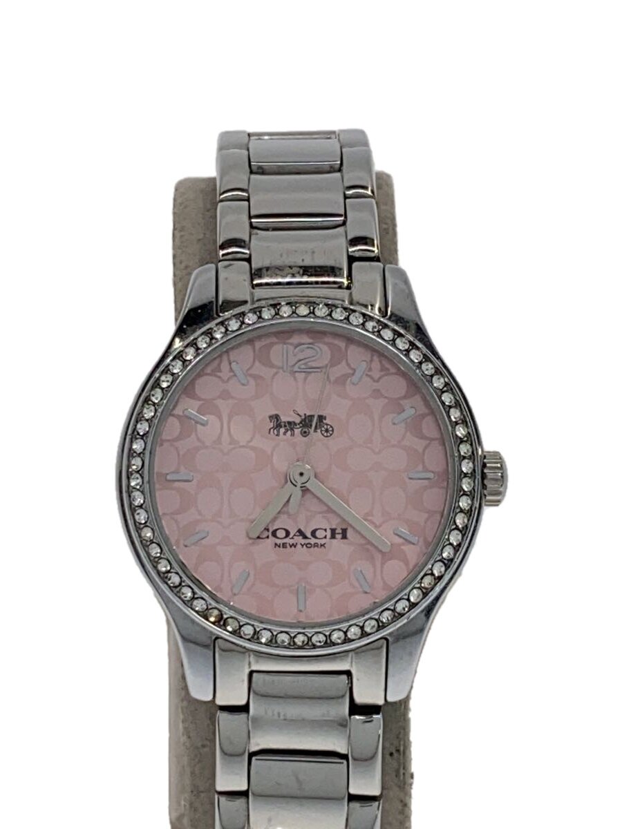 Other - 【中古】COACH◆クォーツ腕時計/アナログ/PNK/SLV/CA.79.7.95.1756S【服飾雑貨他】