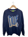 【中古】HUF◆ニット・セーター(薄手)/L/アクリル/NVY【メンズウェア】