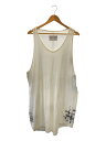 【中古】CVTVLIST◆タンクトップ/1/コットン/WHT/無地/2301050305【メンズウェア】