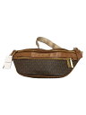 【中古】MICHAEL KORS◆ウエストバッグ/レザー/BRW/総柄/35T9GY9N8B【バッグ】
