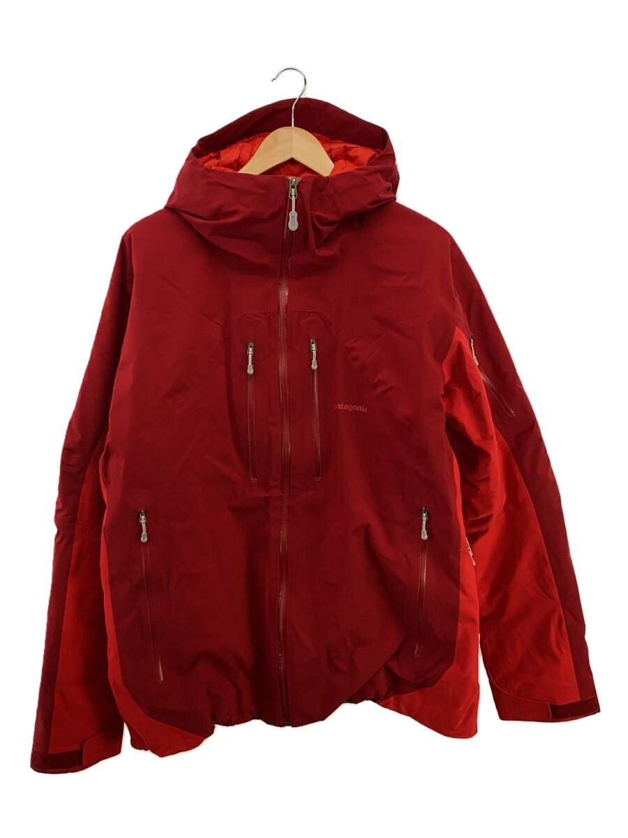 【中古】patagonia◆ダウンジャケット/XL/ナイロン/RED/無地/30450F8【メンズウ ...