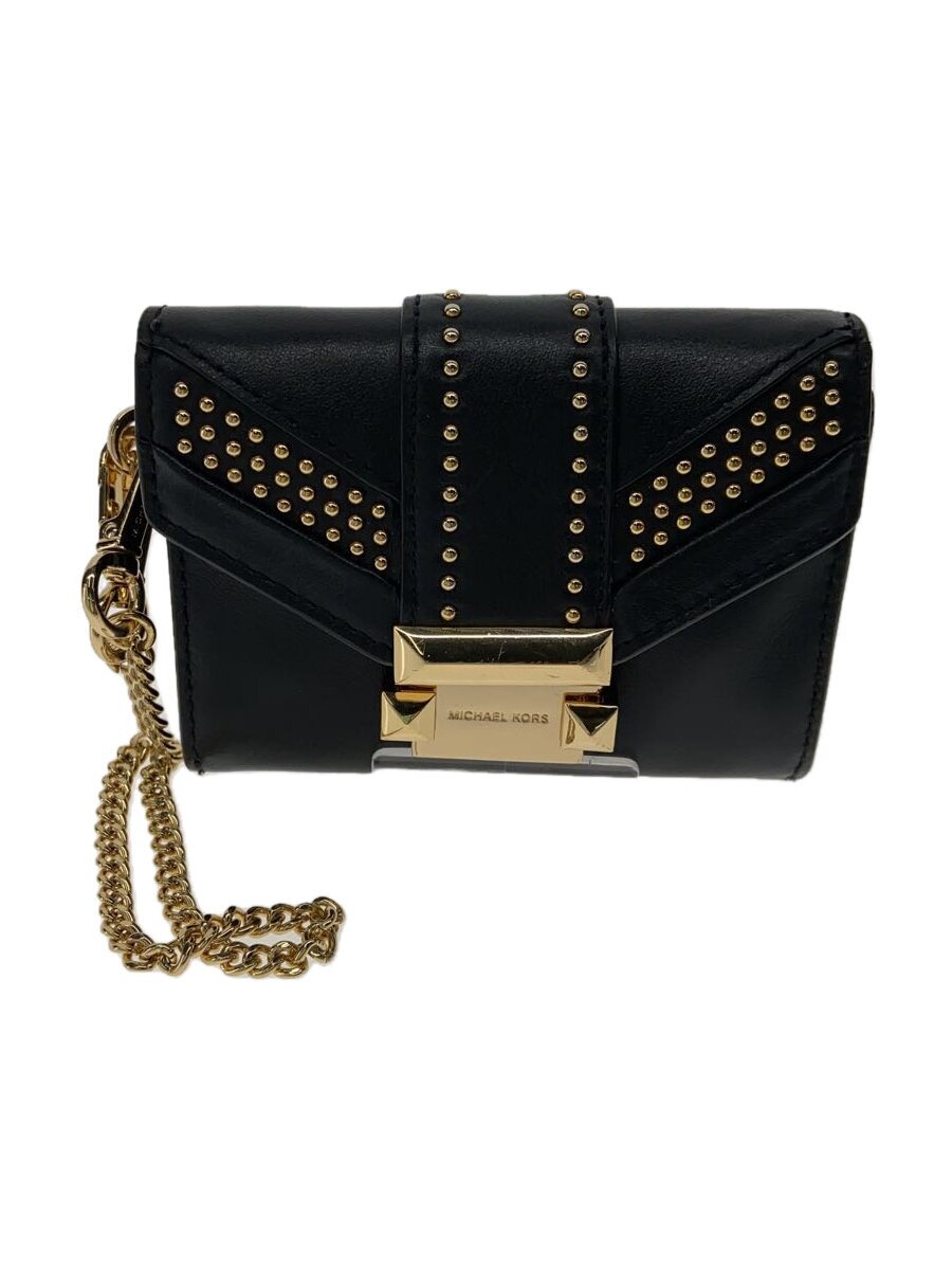 【中古】MICHAEL KORS◆財布/レザー/BLK/レディース/32H8GWHC10【服飾雑貨他】