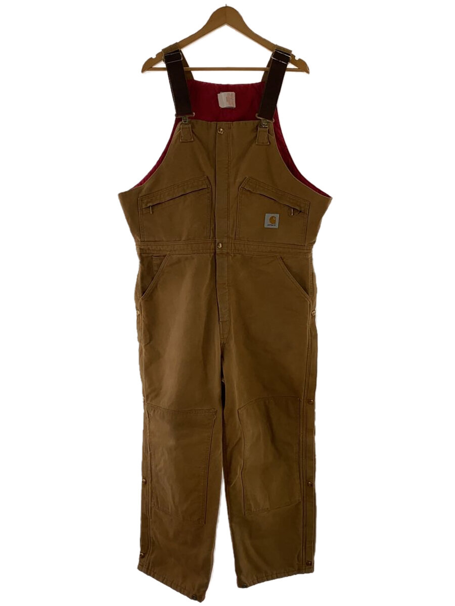 【中古】Carhartt◆オーバーオール/42/コットン/BEG/無地/BQZF06//【メンズウェア】