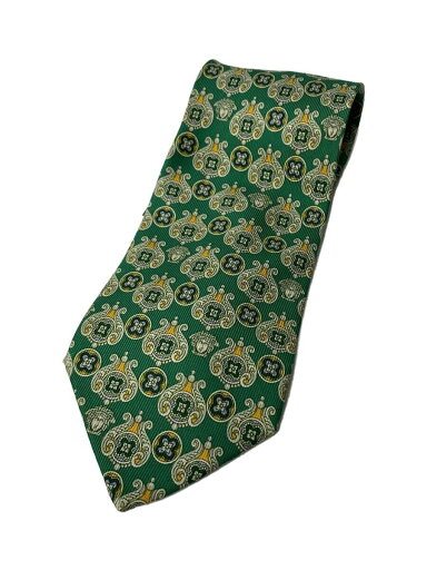 【中古】GIANNI VERSACE◆ネクタイ/シルク/GRN/総柄/メンズ【服飾雑貨他】 【中古】GIANNI VERSACE◆ネクタイ/シルク/GRN/総柄/メンズ【服飾雑貨他】