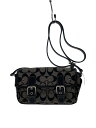 【中古】COACH◆ショルダーバッグ_シグネチャー/キャンバス/BLK【バッグ】(4)