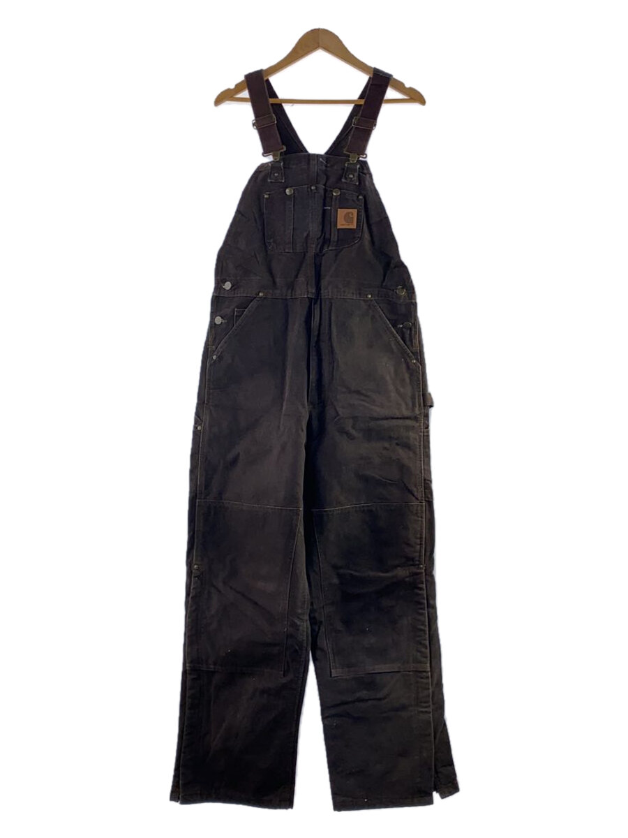 【中古】Carhartt◆オーバーオール/34/コットン/BRW/無地/R27-DKB//【メンズウェア】