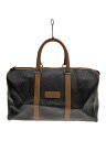 【中古】Christian Dior◆ボストンバッグ/レザー/BRW/モノグラム【バッグ】