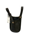 【中古】ISAMU KATAYAMA BACKLASH◆ウエストポーチ/バッグ/レザー/BLK/無地【バッグ】
