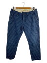 【中古】JAPAN BLUE JEANS◆ボトム/XL/コットン/BLU/ストライプ/RJB1620【メンズウェア】