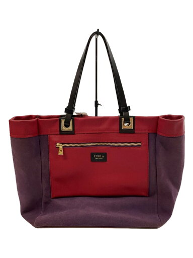 【中古】FURLA◆トートバッグ/スウェード/PUP【バッグ】 【中古】FURLA◆トートバッグ/スウェード/PUP【バッグ】
