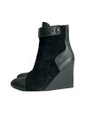 【中古】JOSEPH◆ショートブーツ/WEDGE ZIP BOOT/37/BLK/スウェード/47617【シューズ】(4)