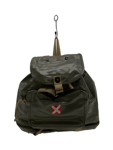【中古】LUGGAGE LABEL◆リュック/PVC/KHK/無地【バッグ】 【中古】LUGGAGE LABEL◆リュック/PVC/KHK/無地【バッグ】