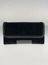 【中古】STELLAMcCARTNEY◆長財布/レザー/BLK/無地/レディース【服飾雑貨他】