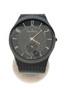 【中古】SKAGEN◆スモールセコンド/クォーツ腕時計/アナログ/ステンレス/BLK/BLK/805XLTBB【服飾雑貨他】