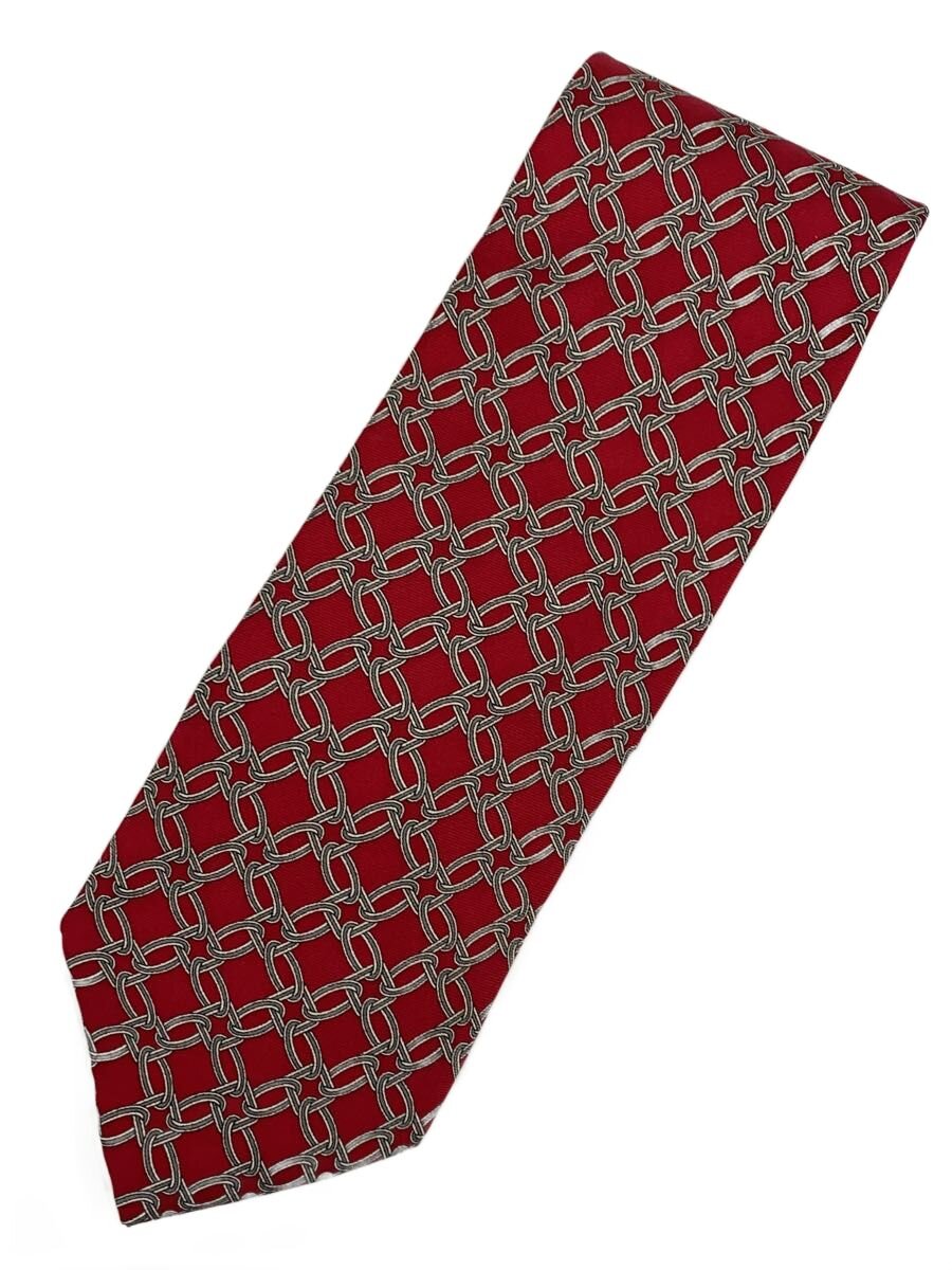 DUNHILL - 【中古】dunhill◆ネクタイ/シルク/RED/総柄/メンズ【服飾雑貨他】