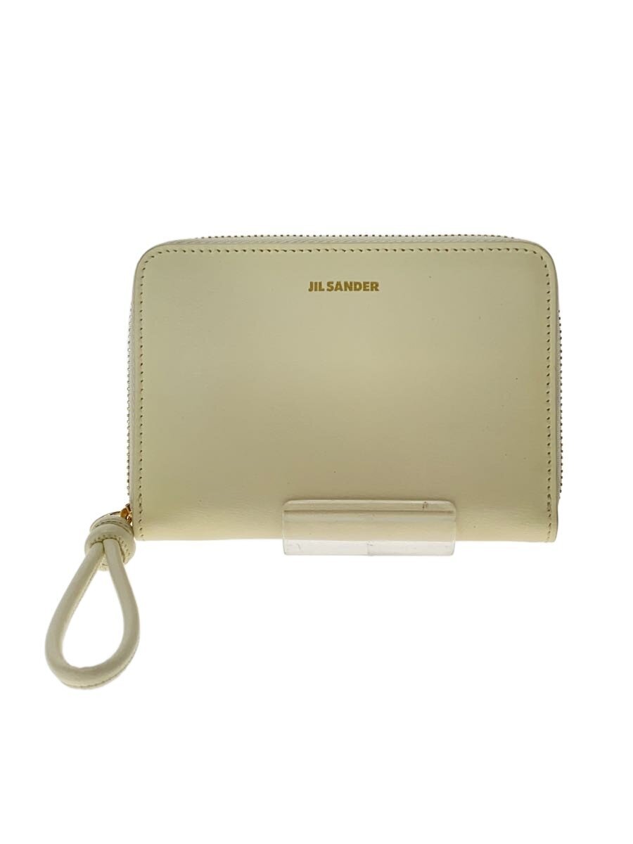 【中古】JIL SANDER◆2つ折り財布/--/ホワイト/レディース【服飾雑貨他】