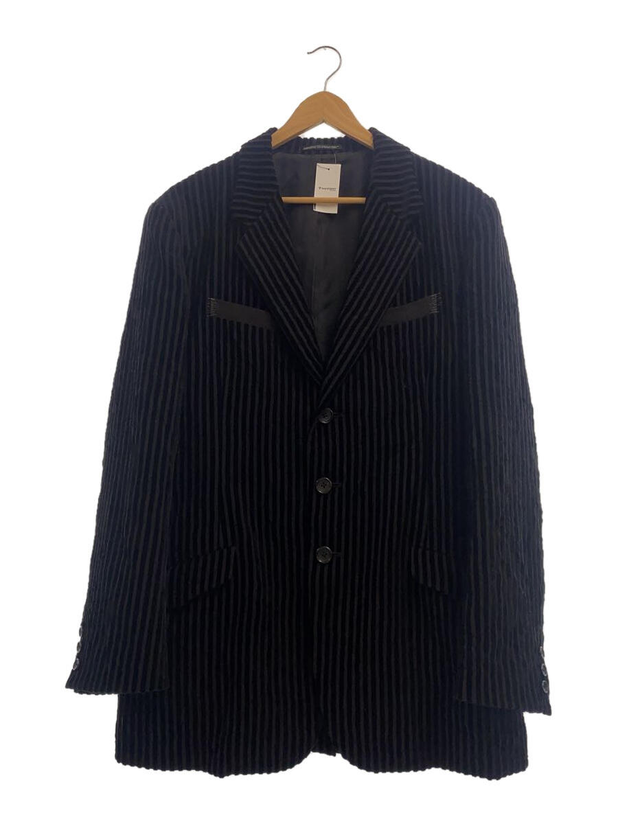 楽天2nd STREET 楽天市場店【中古】Y’s for men◆WRINKLED STRIPED 3-BUTTON JACKET WITH PEAK LAPELS/3//【メンズウェア】