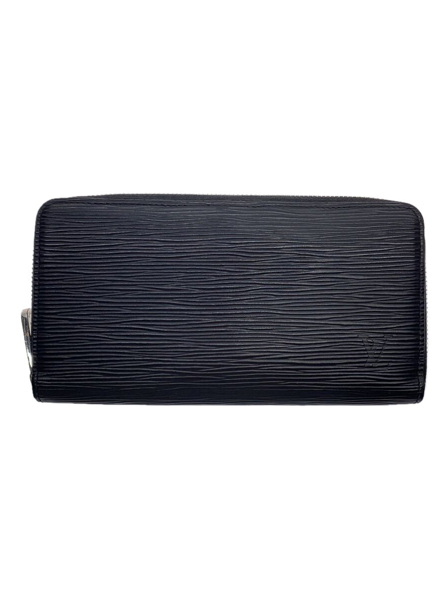 【中古】LOUIS VUITTON◆ジッピー・ウォレット_エピ_BLK/レザー/BLK/メンズ【服飾雑貨他】