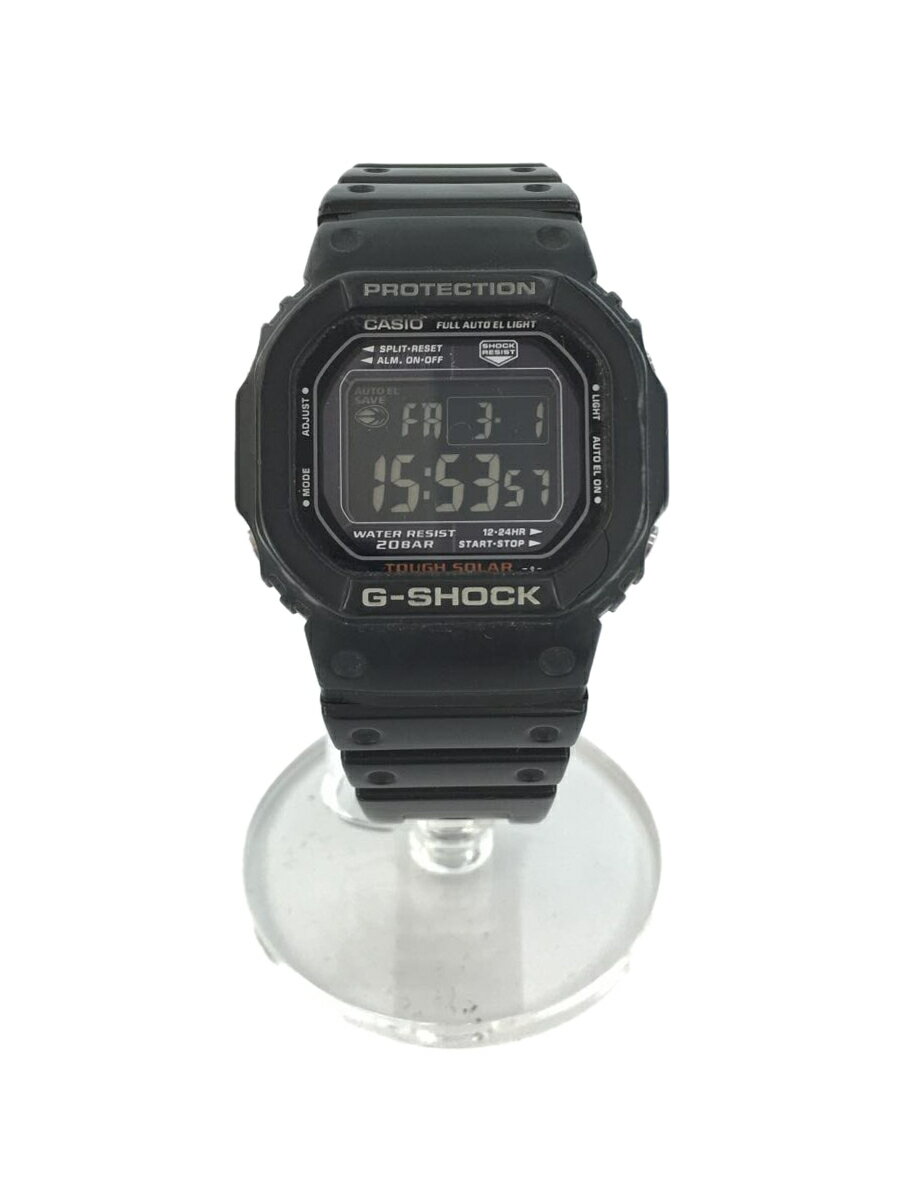 【中古】CASIO◆ソーラー腕時計・G-SHOCK/デジタル/BLK【服飾雑貨他】