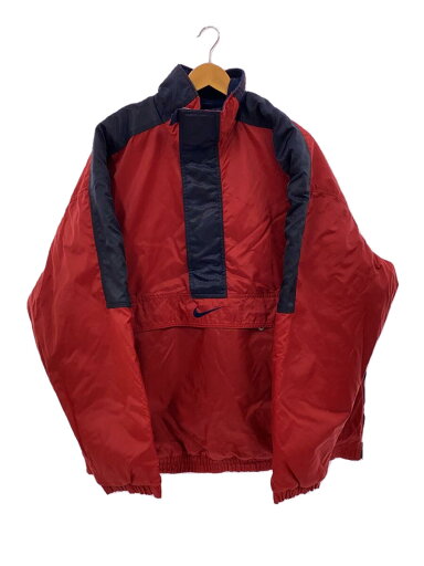 【中古】NIKE◆90s/銀タグ/ジャケット/XL/ナイロン/RED/MADE IN HONGKONG【メンズウェア】 【中古】NIKE◆90s/銀タグ/ジャケット/XL/ナイロン/RED/MADE IN HONGKONG【メンズウェア】