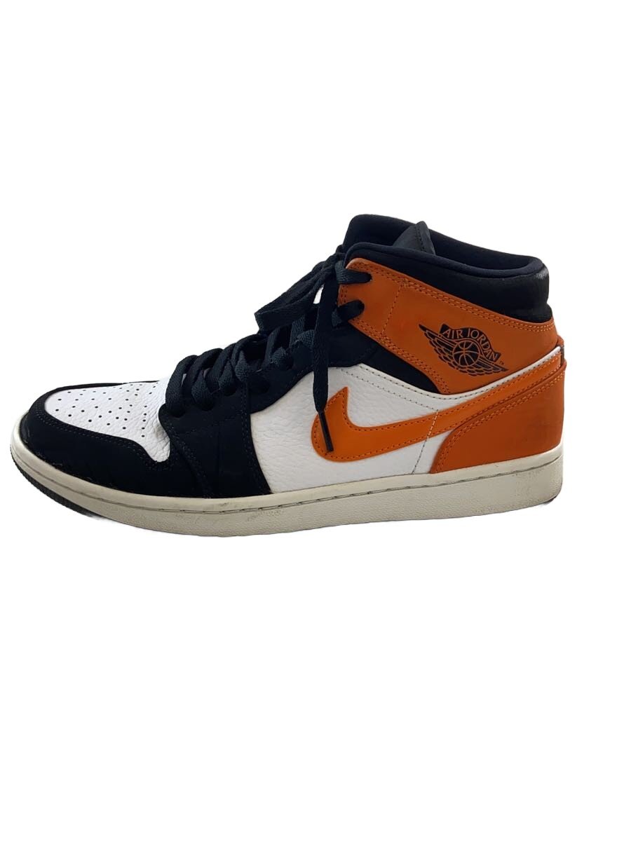 NIKE◆AIR JORDAN 1 MID/エアジョーダン1ミッド/ブラック/554724-058/26.5cm/BLK/