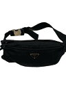 【中古】PRADA◆ウエストバッグ/ナイロン/BLK/V132//【バッグ】