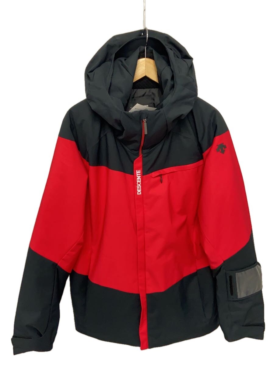 【中古】DESCENTE◆ウェアー/ジャケット/O/RED/DWMQJK76X//【スポーツ】